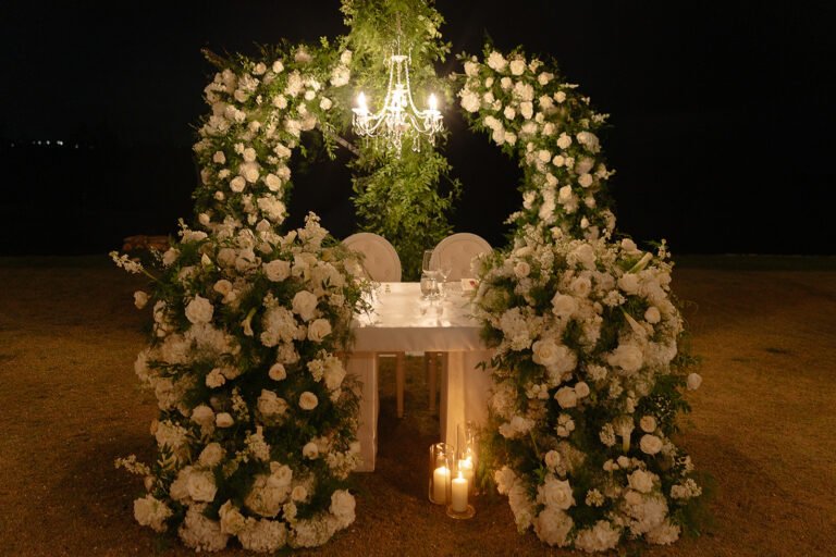 outdoor wedding in Puerto Rico setup